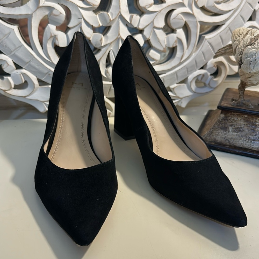 Marc Fisher Ltd Zala Black Suede Pump 9.5 M EUC